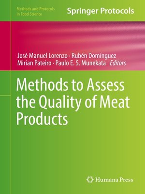 cover image of Methods to Assess the Quality of Meat Products